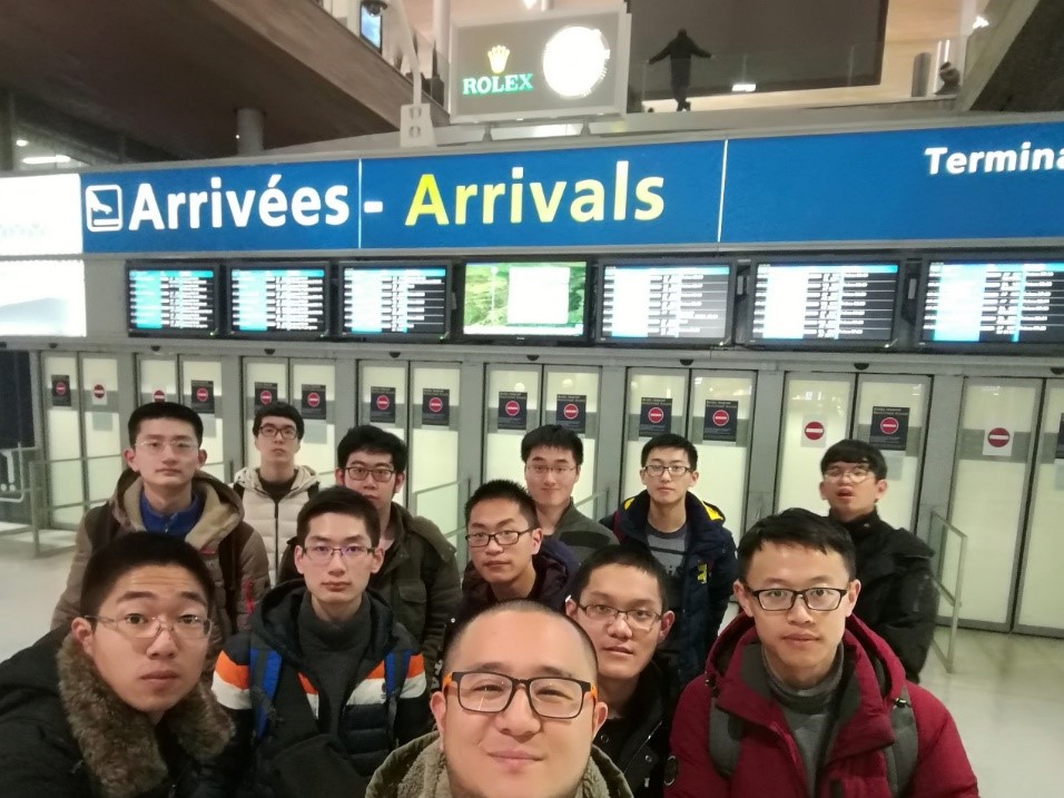 图 2 巴黎时间2017年2月5日早上6点顺利到达戴高乐机场2E航站楼